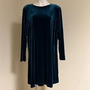 Susan Graver velvet knit dress XL NWT QVC